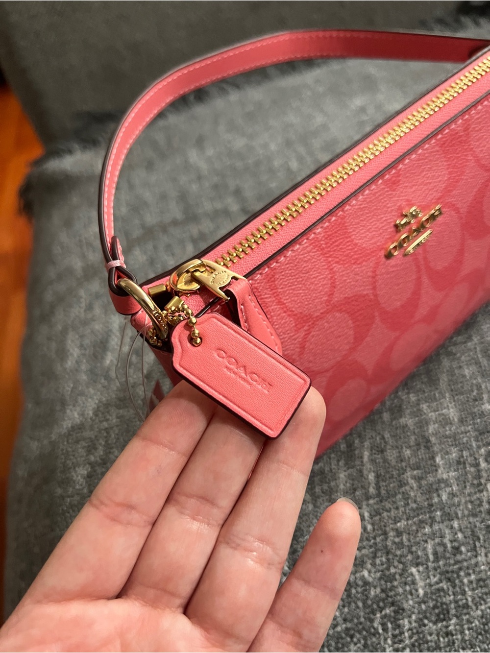 Coach Pink Signature Mini Shoulder Bag - Picture 4 of 6